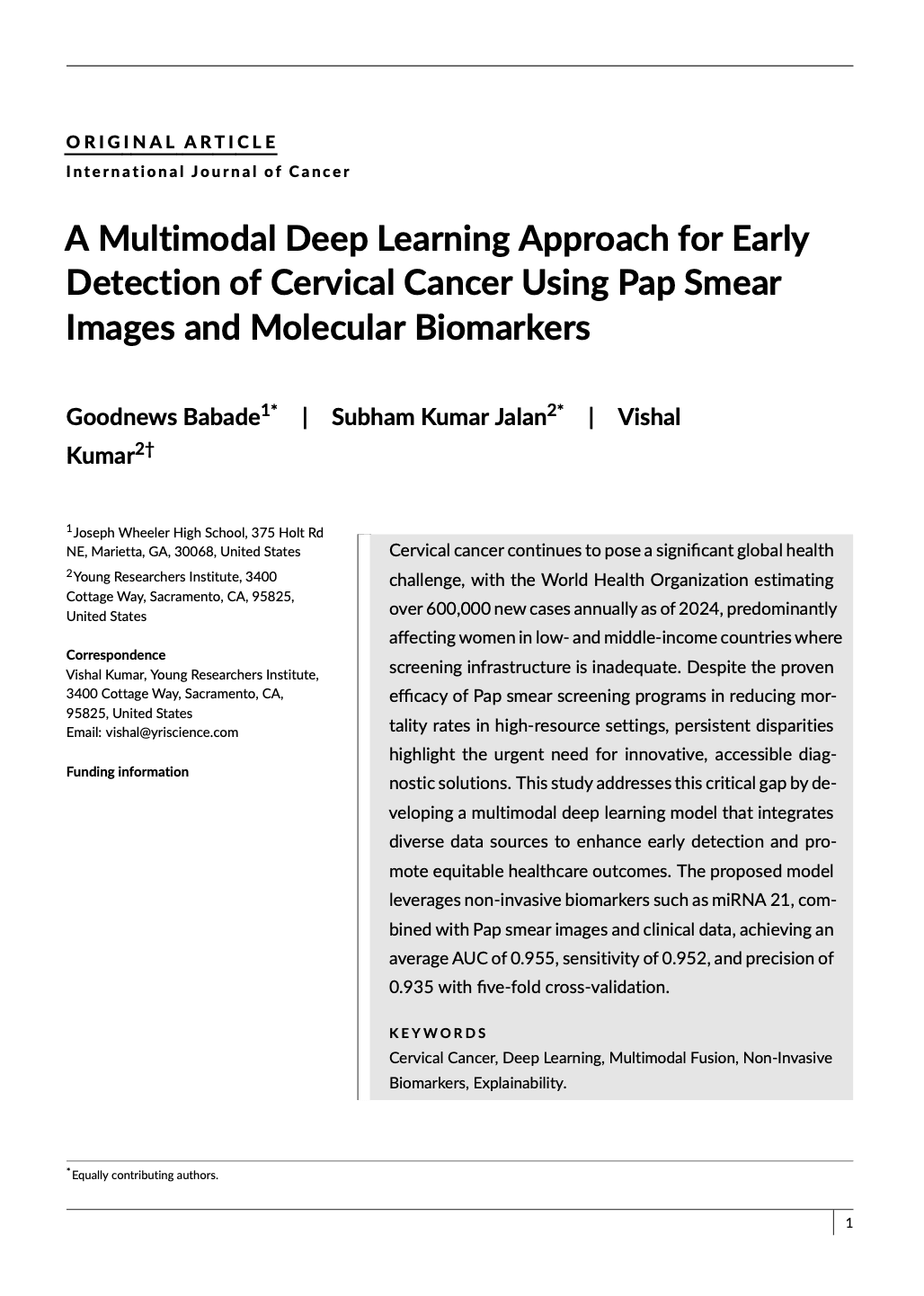 International Journal of Cancer